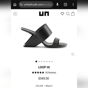 UNITED NUDE Loop Hi Heels Black Women's Sandals